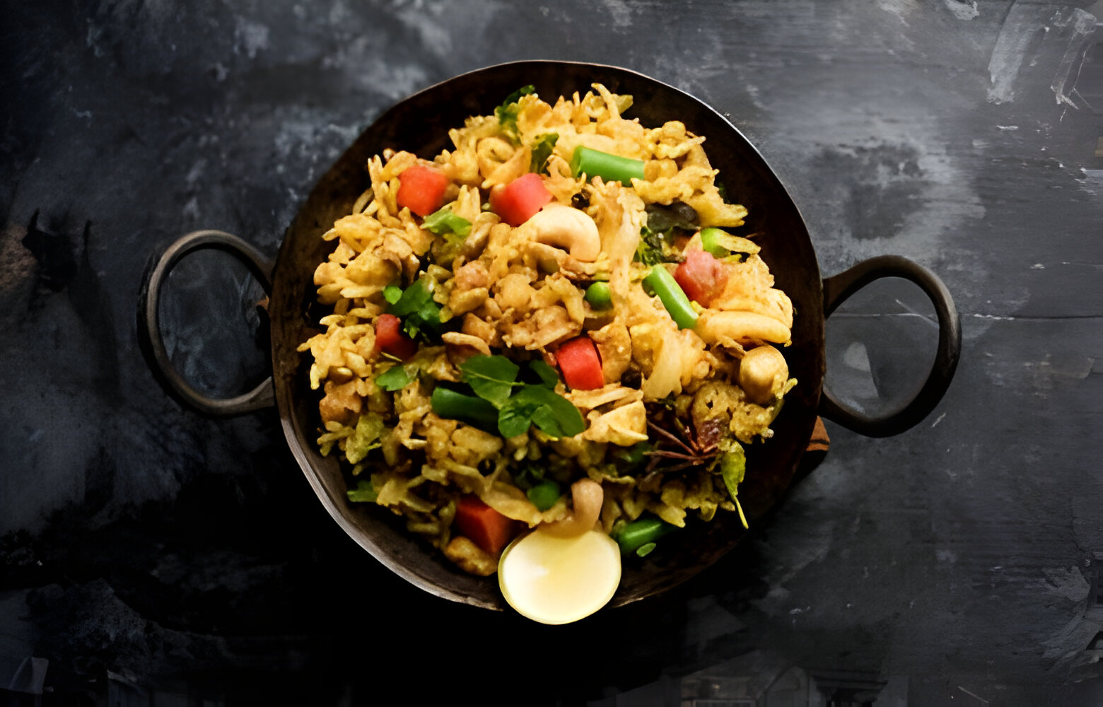 Chicken Pulao prepared with long-grain basmati rice, seasoned chicken, and aromatic spices in a layered presentation